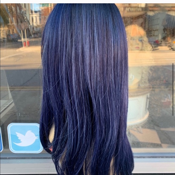 Lacefront Royal Dark Blue wig Lacefront wig main image 6